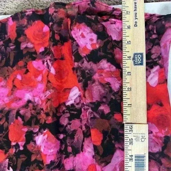 Steve Madden Dress Women's Small Fit & Flare Laine Chiffon Floral Print - Picture 3 of 15